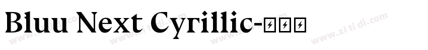 Bluu Next Cyrillic字体转换